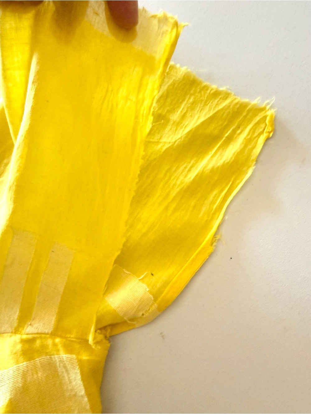 World of Crow ππ¦ββ¬ Vibrant Yellow Jamdani Dress OS 5x 2x 1x FLAW - Picture 9 of 10